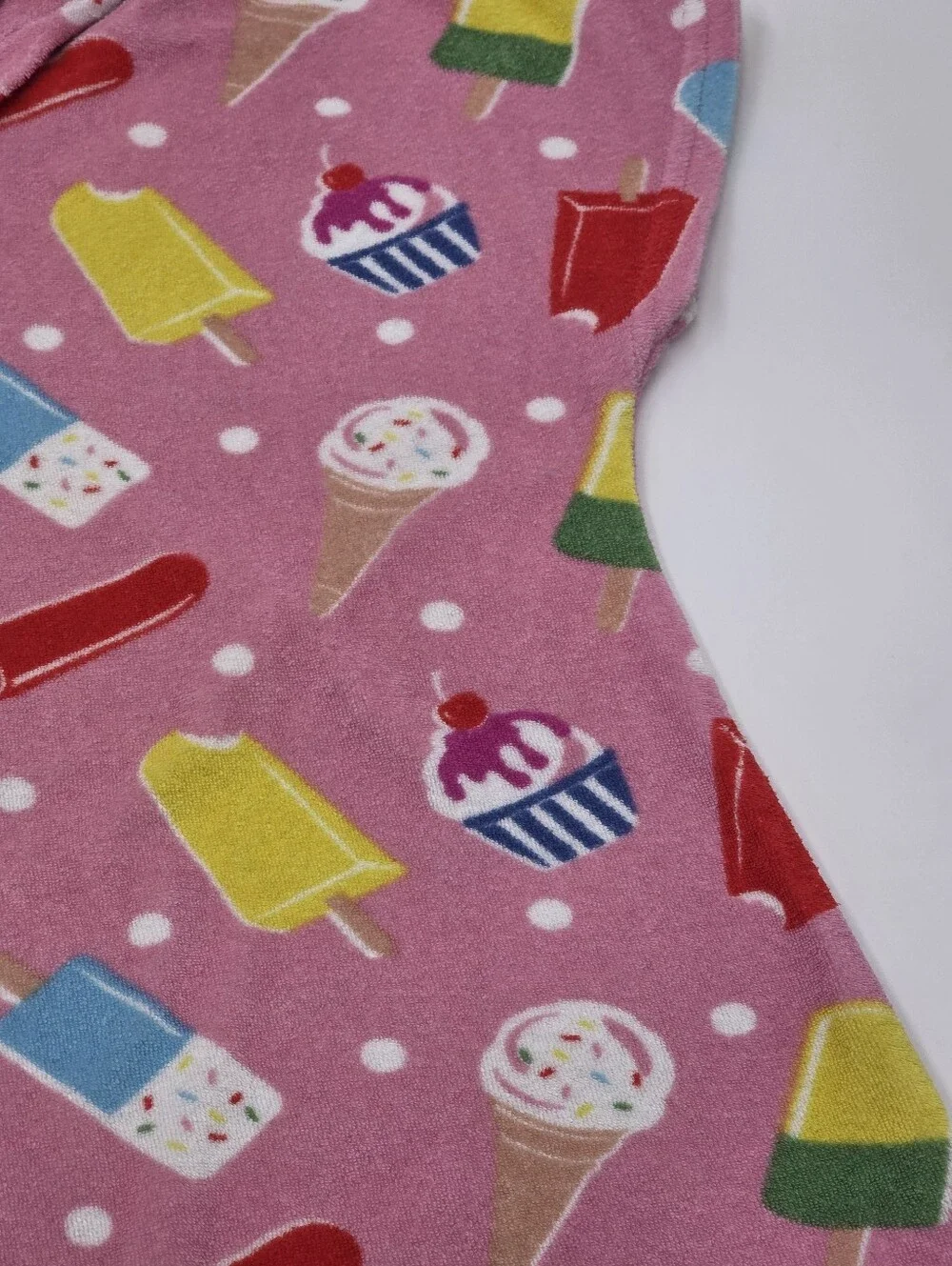 Mini Boden girls' ice cream print towelling cover-up size 7-8